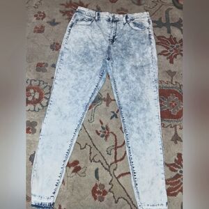Y2K Mudd Flx Stretch High Rise Acid Wash Jean Legging